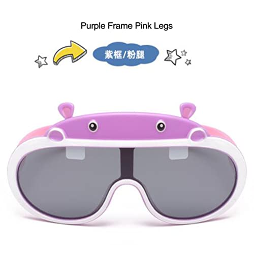 Cartoon Hippo Children's Sunglasses Men and Women Silicone Polarized UV Protection Sunglasses Sunshade Glasses2