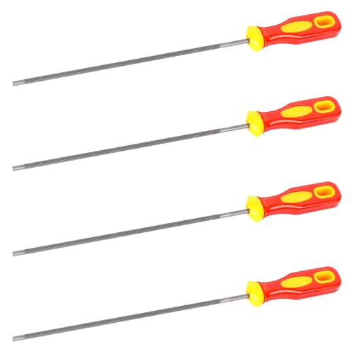 4 Pcs Chainsaw Chain Sharpening File Round Chain Saw Sharpener File Chain Saw File Sharpener Suitable for Chainsaw Chain