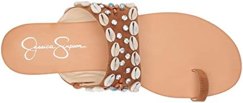 Jessica Simpson Women's Abira Slide Sandal Flat, Artisan Brown, 8 | Image 4