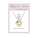 Handmade Gold Breast Cancer Awareness Ribbon Charm Necklace - Yellow Gold Fill, Pink Tourmaline - 16-18
