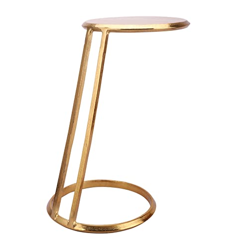 Image of Decor de Maison Brings Handcrafted Slanted Nesting Tables Large in Metal | Bed Side & Sofa Side Tables | End Table for Living Room, Bedroom, Office, Home Decor, Coffee Table (Gold, Small)