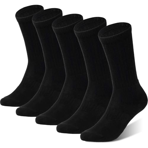5 Pairs Men & Women Thermal Thick Winter Athletic Socks with Moisture Wicking, Cushioned Sole & Arch Support, Warm Hiking Socks Ultra-Soft & Cozy