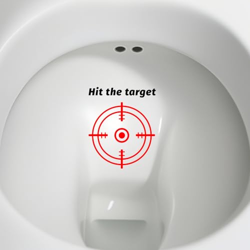 10PCS Toilet Target Aiming Stickers Pee Targets for Boys Training Hit The Spot Decal Red Bullseye Toilet Pee Reminder for Bathroom Urinal Restroom