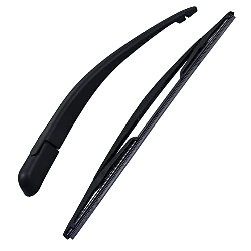 BESTPRICE 1x Juego trasero contiene: 1x Brazo limpiaparabrisas, 1 escobilla limpiaparabrisas, 1 tapa protectora, limpiaparabrisas