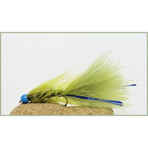 8 Pack of Hothead Olive Blue Flash Damsels, Trout Flies- Size 10