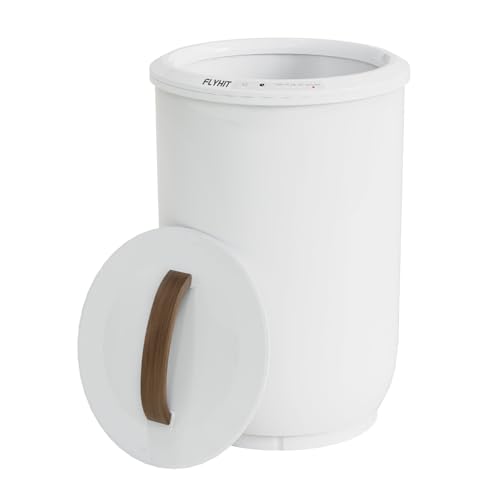 FLYHIT Large Towel Warmer for Bathroom - Heated Towel Warmers Bucket, Wood Handle, Auto Shut Off, Fits Up to Two 40"X70" Oversized Towels, Bathrobes, Blankets, Best Ideal for Mother's Gifts