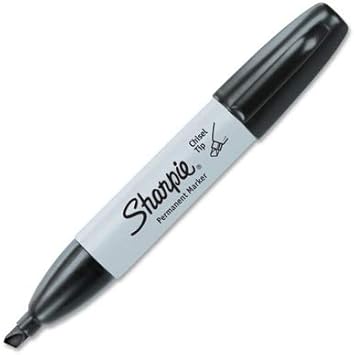 Sharpie 38201 Permanent Marker 5.3mm Chisel Tip Black Dozen
