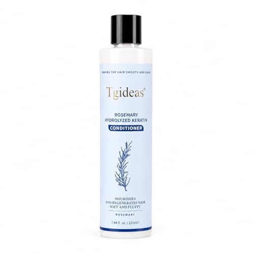 Tgideas Rosemary Hair Conditioner for Women and Men - Natural Hydrolyzed Keratin Infused Detangling & Hydrating Conditioner to Increase Manageability 7.4 fl.oz