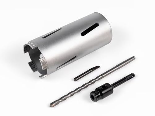 Trépan Diamant SDS PLUS 63 mm x 200 mm | Couronne de Perçage Diamantée pour Béton et Brique | Scie-cloche avec Filetage M22 pour Perforateur Burineur