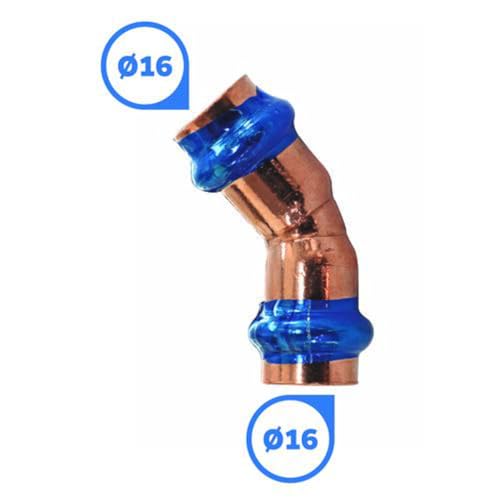 Courbe 45° cuivre à sertir Ø16 pour éliminer les fuites de chauffage et sanitaire - 7