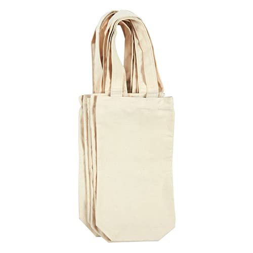 Blue Panda 43237-2 Canvas Wine Carrying Bags With Handles, Burlap Wine Bottle Gift Totes For Mother'S Day, Father'S Day, Birthday Parties, Graduation, Bridal Shower Party Favors  thumb #3