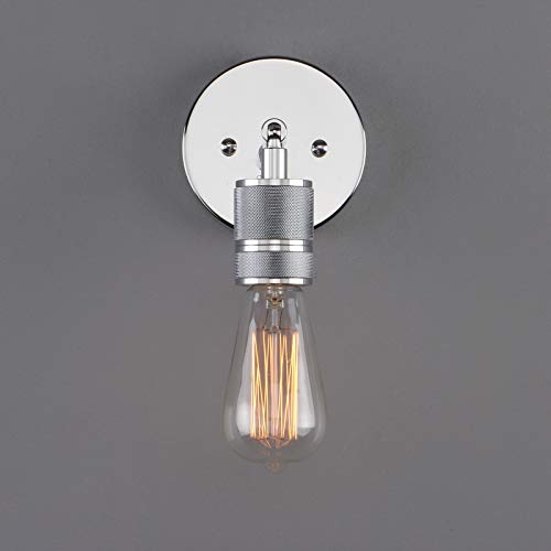 Image of Phansthy Industrial Wall Sconces Set of Two Chrome Polished Single Sconce Wall Lighting