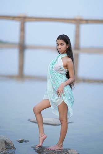 Beach Wrap Pareo, Hand Block Printed Cotton Sarong, Long Scarf, Large Sarongs, Cover up, Soft Fabric Scarf, Fashion Shawl Beach Sarong,3