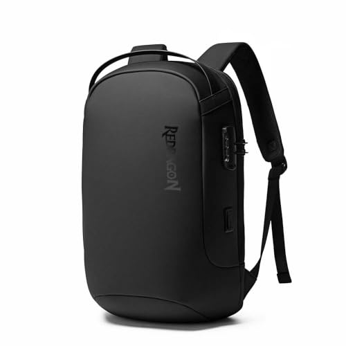 Mochila Redragon GB-121 Preta Capacidade até 23 Litros Filme 900D com Trava Numérica Bolso para Notebooks até 15.6” com Porta USB Tipo-A e Tipo-C para Carregamento