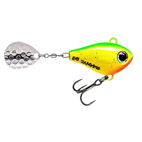 SpinMad Jigmaster Bleikopfspinner 8g - Jig Spinner, Farbe Lieblingsköder:Green Lemon