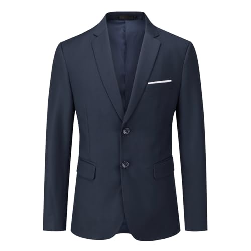 Allthemen Chaqueta de Traje de Corte Slim para Hombre Chaqueta de Negocios Chaqueta de 2 Botones...