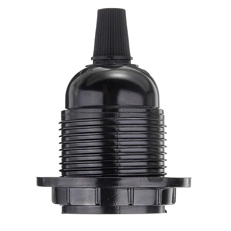 E27 Lamp Holder Socket Black – Durable Plastic Light Bulb Base, 220V E27 Fitting for Table Lamps, Floor Lamps, Pendant Lights & Ceiling Fixtures (Pack of 2)-image-26