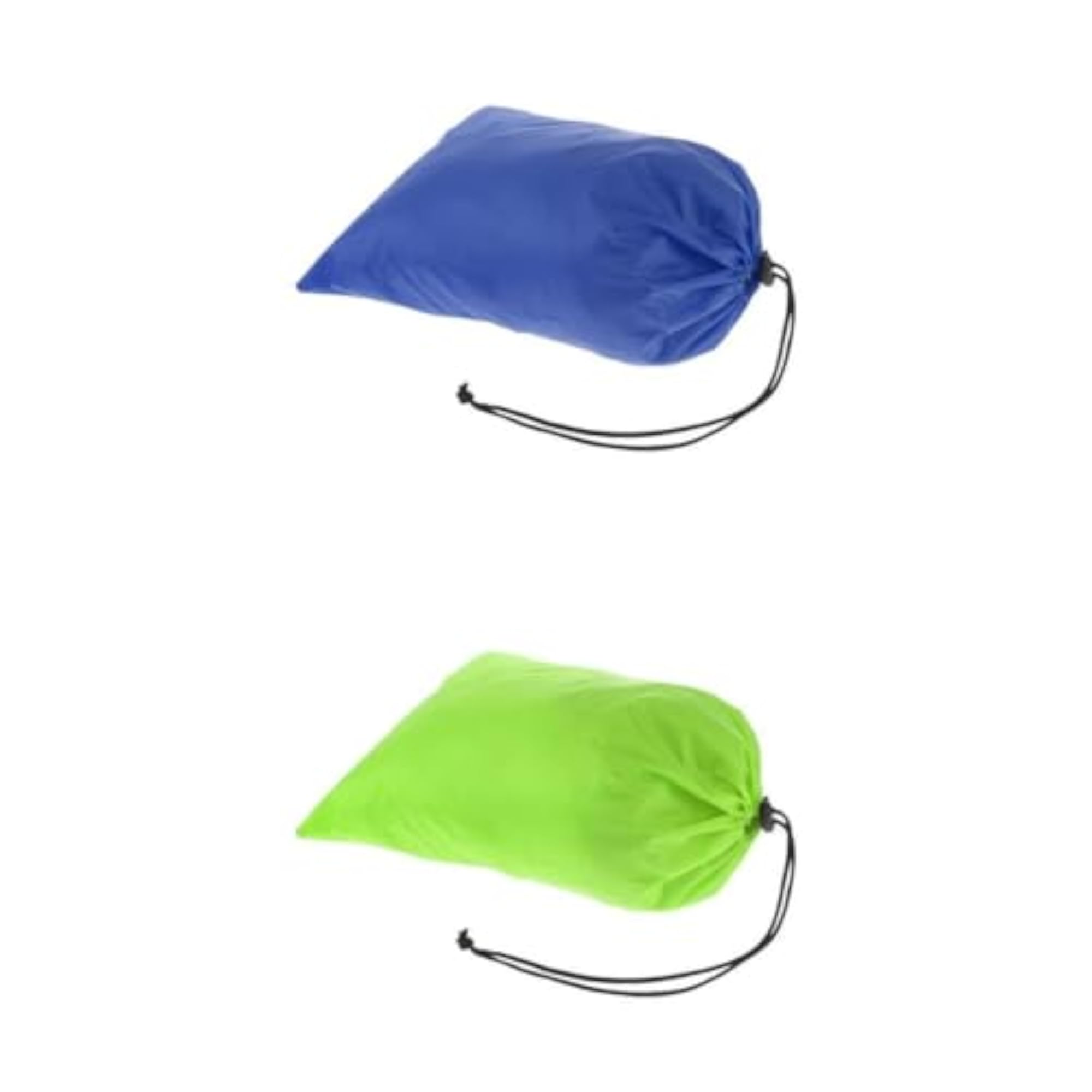 2X Waterproof Drawstring Storage Bags Clothes Stuff Bags Blue Green