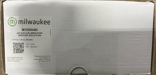 Milwaukee Instruments Calibration Solution pH 7.01 pH 4.01 pH 10.01 Buffer Solution 25 of 20mL Sachets (25 of 20mL pH 4.01 Sachets)