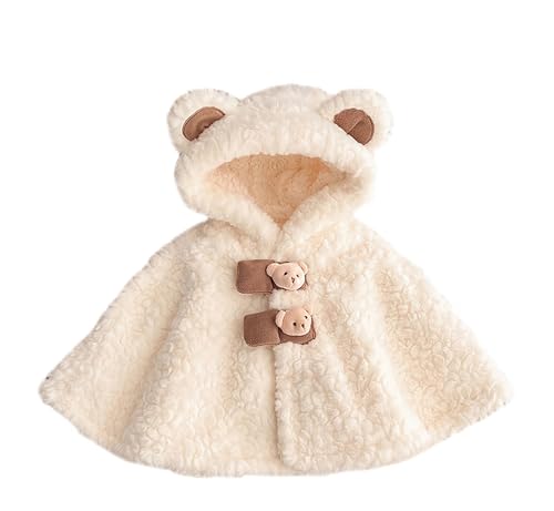 Nemopter Capa con Capucha Bonita para Bebés Niños y Niñas Poncho de Lana Suave Resistente al Viento Invierno Otoño Ropa de Exterior Bufanda Cálida para Niños de 0 3 Años, 1 3 Years