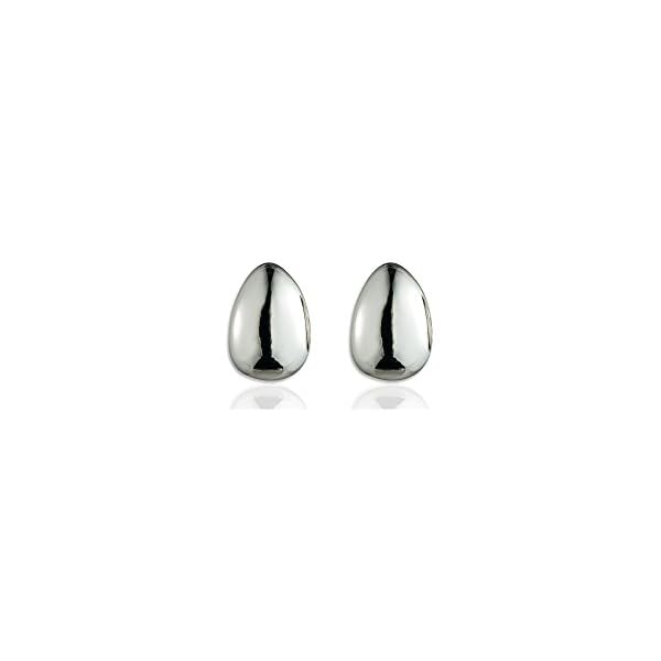 Anne Klein Silvertone Teardrop Clip On Earrings