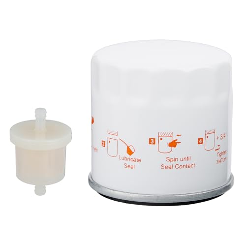 Image of 120-4276 136-7848 Oil Filter with Fuel Filter for Toro V-Twin Engine Timecutter SS5000 ZS SW SS MX SWX HD Zero Turn Mower 127-9222 Oil Filter