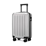 [lunakhod] スーツケース 機内持ち込み 軽量 キャリーケース sサイズ キャリバッグ 大型 静音 耐衝撃 360度回転 ファスナー式 旅行 ビジネス 出張 (グレー, ｓサイズ（機内持ち込み）)
