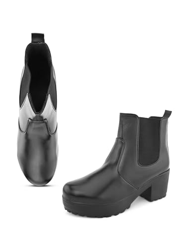 Image of XE Looks Attractive,Comfortable & Stylish Casual High Block Heel Boot For Women Ankle Length Design