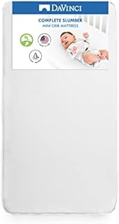 DaVinci Complete Slumber MINI Crib Mattress, Firm support, Lightweight, Waterproof, Greenguard Gold Certified