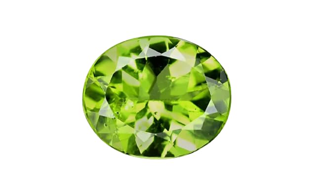 Gemme péridot naturelle non chauffée 14 carats | Pierre d'olive originale