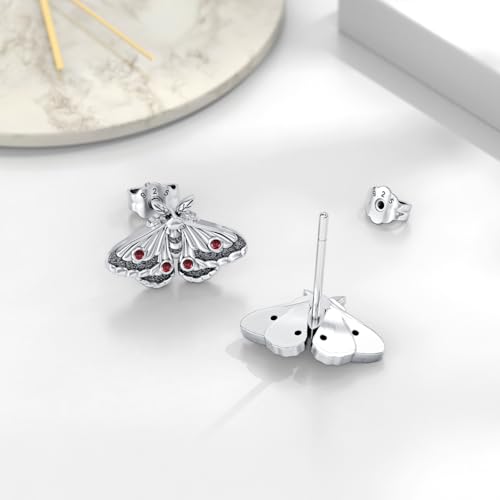 Moth Earrings Hypoallergenic Sterling Silver Luna Moth Earrings Moth Vintage Goth Gothic Earrings Jewelry Gifts for Women3