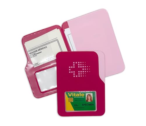 Nemau - Pochette Garde Ordonnan ce avec Fenetre pour Carte Vitale - Gomme Expansée - Fabriqué en France - Étui Souple pour Ordonnance, Carte Vitale, Mutuelle -...