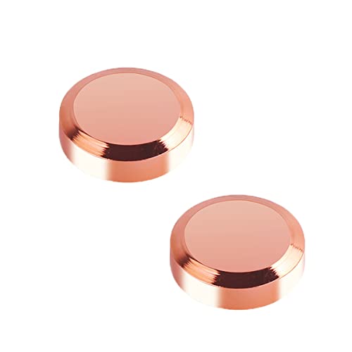 Dia. 16mm Copper Mirror Screws, Furniture Inclined Plane Standoff Screw Decorative Cap Covers, Mirror Self-Tapping Screws Cap Nail, Rose Gold, 2 Pcs