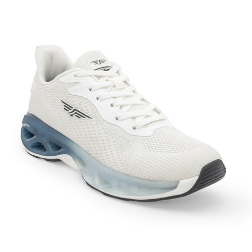 Image of Red Tape Men's Sneakers White Round Toe Lace-Up Responsive Sole