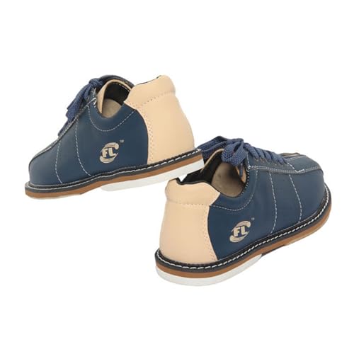 JiuQing Men's Bowling Shoes Sliding Sole Bowling Training Shoes Lightweight Lace-Up4