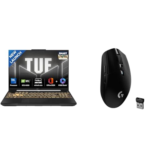 Image of ASUS TUF F16 Gaming Laptop,14th Gen Intel Core 5 210H+6GB RTX 4050,16GB RAM,512GB SSD with Logitech G304 Gaming Mouse, Wireless, 12000DPI Programmable