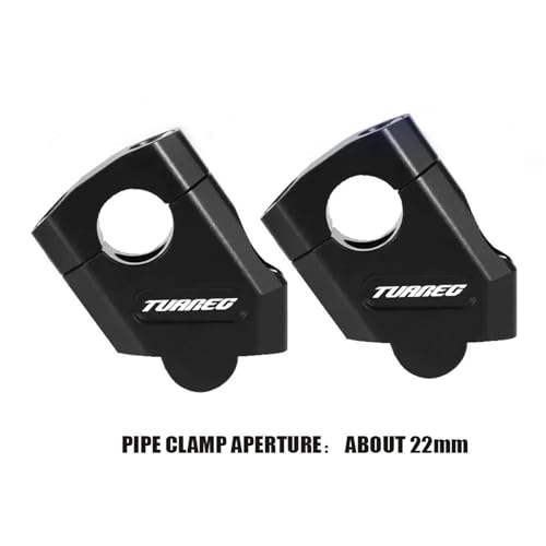 Pince guidon moto Tuareg 660 support rehausseur de guidon noir