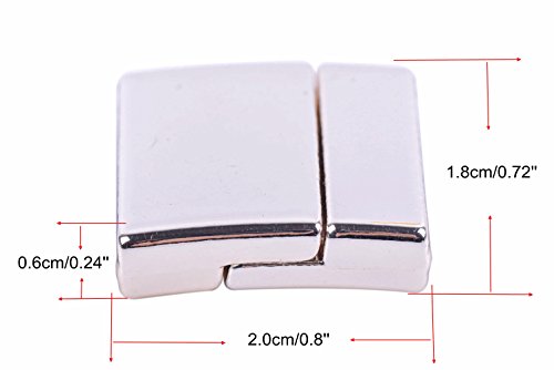 Konmay CLP1309R 5 Sets 15.X3.0Mm Rhodium Glue-In Style Jewelry Magnetic Clasps thumb #3