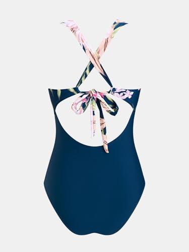 Image of CUPSHE Women's One Piece Swimsuit Tummy Control Deep V Neck Double Straps Crisscross Back Tie Bathing Suit