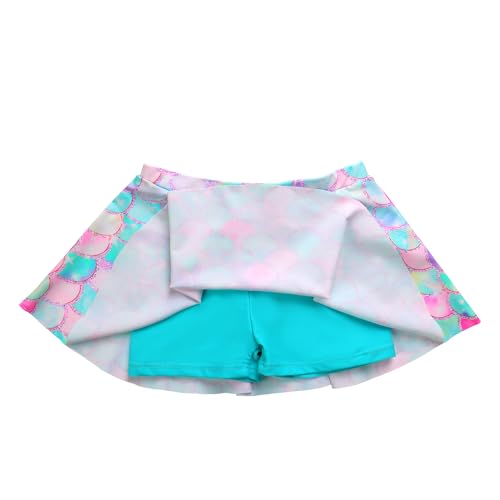 Image of Girls Rash Guard 2 Pieces Bathing Suit UPF50+ Swimsuit with Swimming Skirt Swimwear 2-14Y