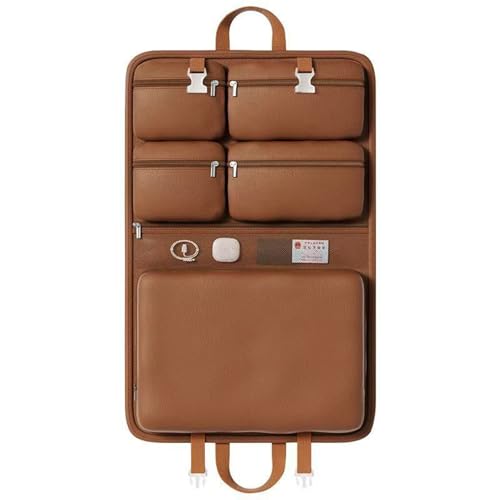 7-in-1 Cube d'emballage à Suspendre,Organiseurs de Bagages pour Accessoires de Voyage,Sac de Rangement pour vêtements, sous-vêtements - Matériau en Cuir PU...