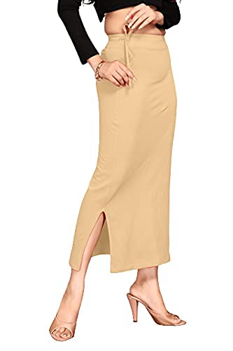 Image of ALYNE Blended Saree Shapewear Petticoat for Women, Women's Blended FullElastic with Drawstring Saree Shapewear, Skirts for Women,Shape Wear Dress for Saree