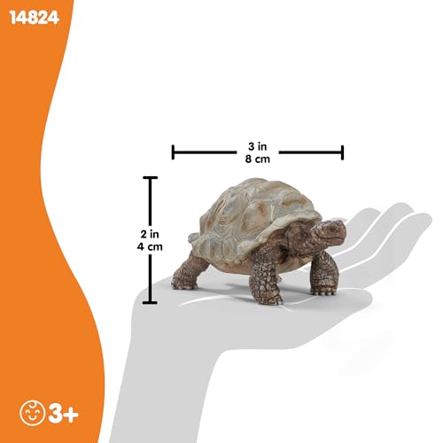 SCHLEICH Wild Life, Animal Figurine, Animal Toys for Boys and Girls 3-8 Years Old, Giant Tortoise