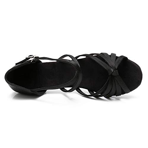 TINRYMX Girls&Women Latin Dance Shoes Silk Ballroom Salsa Tango Professional Performance Practice Dance Shoes,Model-SS-TL-ZSXGG/2022