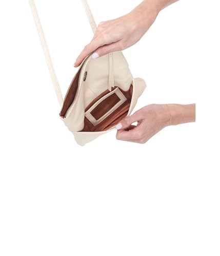 Image of HOBO Grant Leather Small Foldover Crossbody Bag with Crossbody & Shoulder Strap, Zip Pocket, Card Compartment