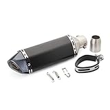  Motorcycle Silencer Exhaust Pipe Pour HON&DA, Kawasaki, Yama&ha, DUCATI, ATV, R1, R3, R6, R25, ER6N, échappement de moto, silencieux universel, entrée 51 mm, échappement de moto. (Color : As picture4