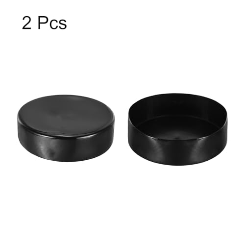 Image of uxcell 2pcs Rubber End Caps 200mm(7 7 /8 inch) ID Vinyl Round Tube Bolt Cap Cover Screw Thread Protectors Black, 50mm Height