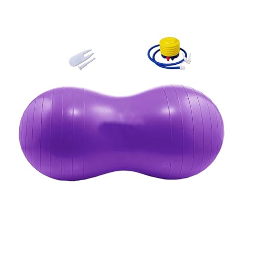 Image of Fjxxxn Professional Peanut Exercise Ball，Ideal for Birthing, Pregnancy, Kids Therapy, Core Strength Training, and Yoga with Pump