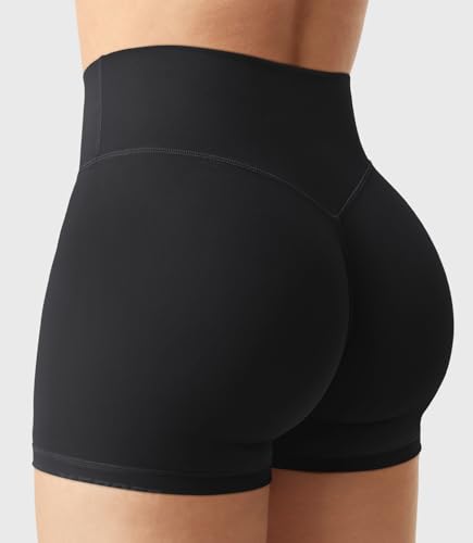 YEOREO Women's Biker Shorts 2.5" No Front Seam Elysina High Waist Hidden Scrunch Workout Gym Yoga Running Shorts2