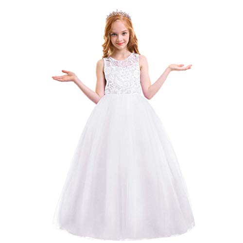 Vestido de desfile largo para niñas de tul exclusivo IMEKIS estilo dama de honor